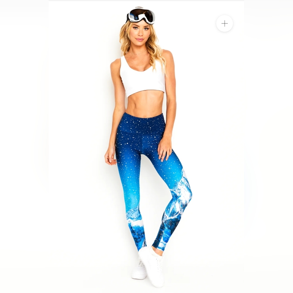 Goldsheep Blue Alpine Leggings, Size M